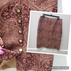 Vintage Silk Wool Blend Knit Skirt by Casual Corner Size 14